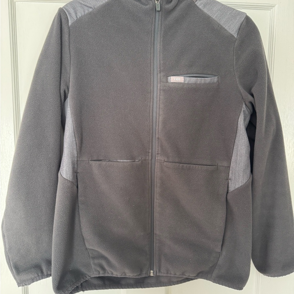 Figs Charcoal On Shift Fleece Jacket